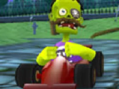 Curse de kart 3D cu zombi
