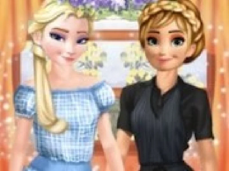 anna si elsa in tinuta de munca