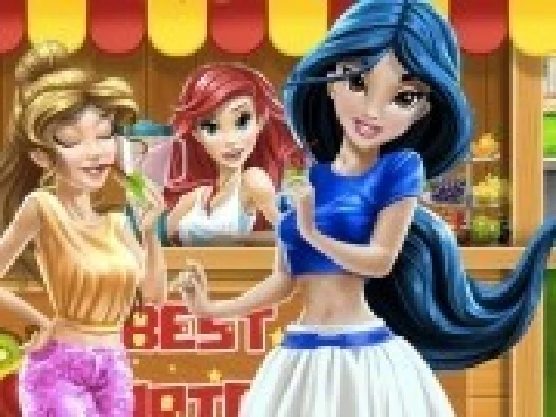 ariel aranjeaza standul de suc
