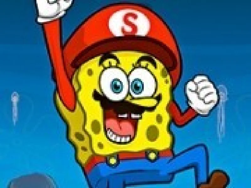 aventuri spongebob in stilul mario cu impuscaturi