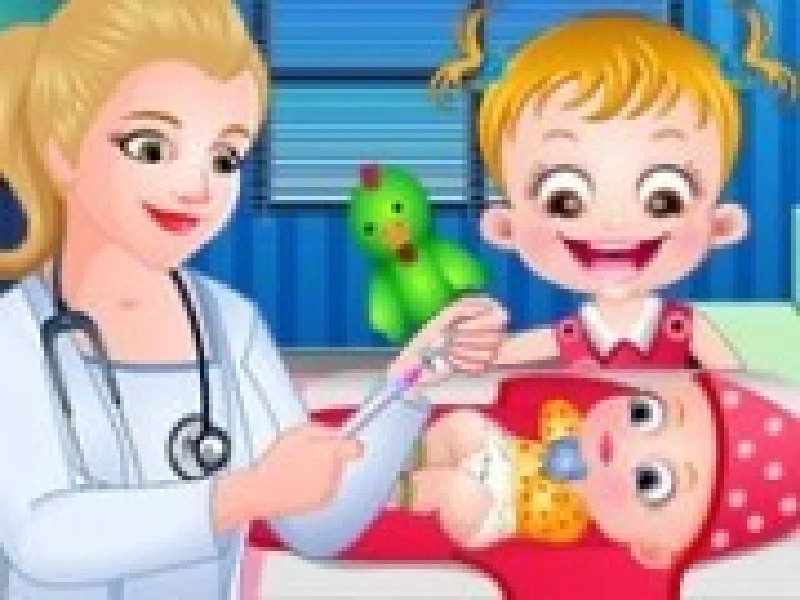 baby hazel la doctor cu fratiorul