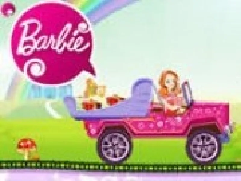 barbie conduce masina roz