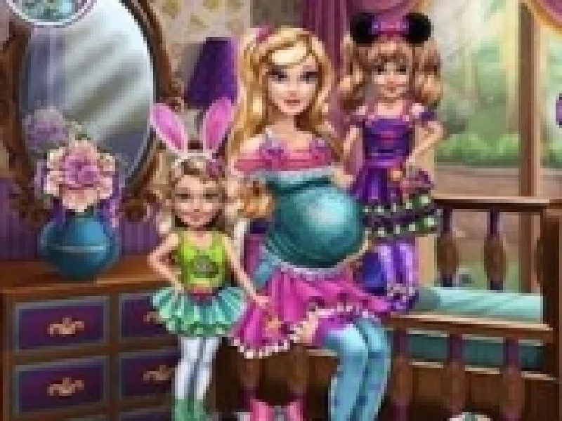 barbie cu bebelusi gemeni
