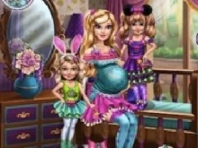 barbie cu bebelusi gemeni