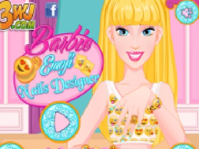 barbie designer de unghii cu emoji