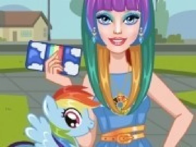 barbie imbracata in stilul micul meu ponei