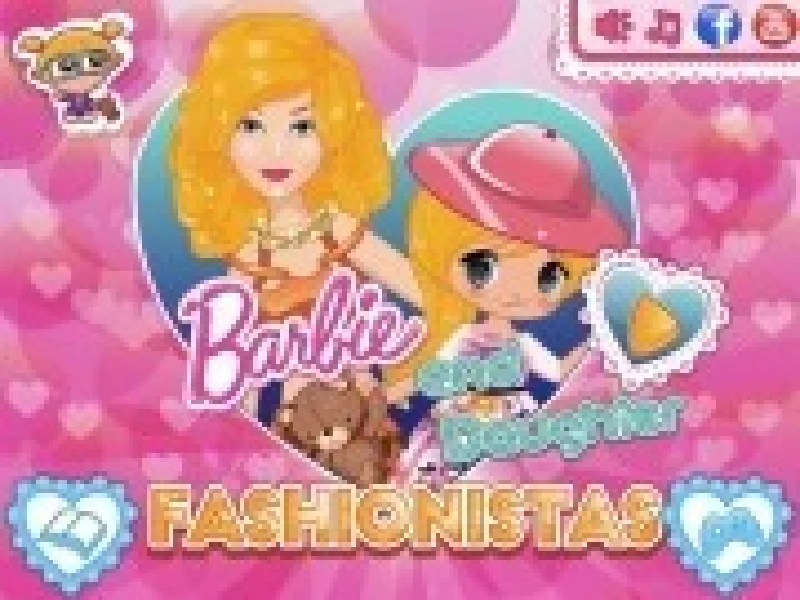 barbie si fiica la salon