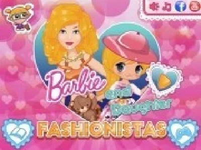 barbie si fiica la salon