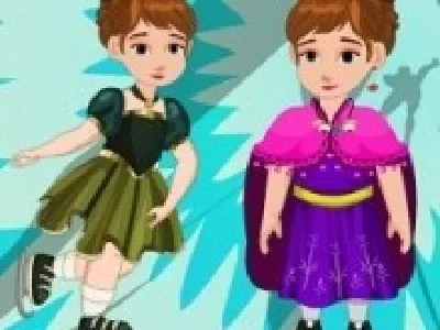 bebelusa anna frozen la patinaj