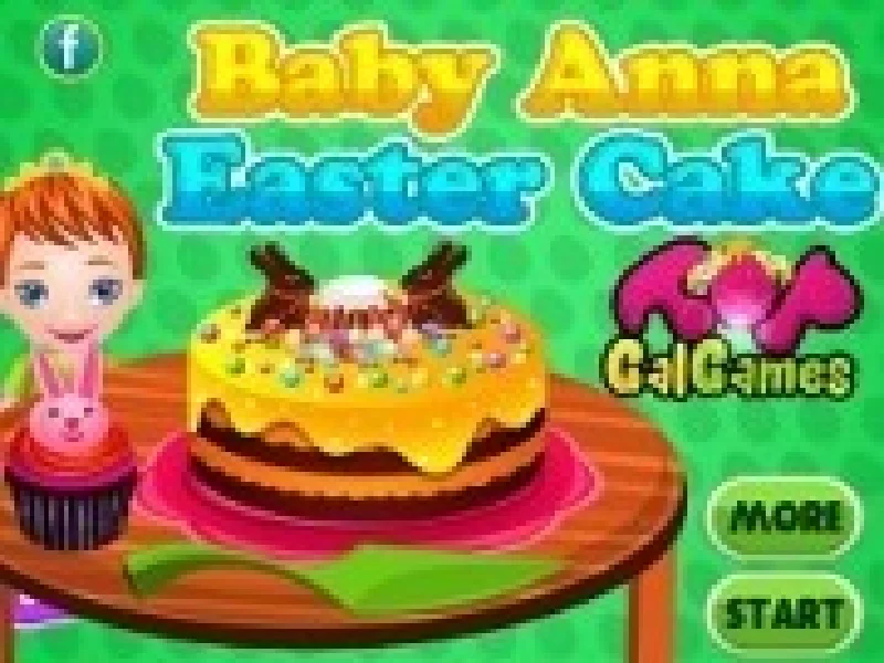 bebelusul anna gateste tort pentru paste