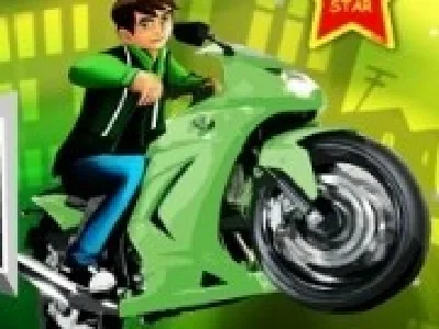 ben 10 in curse 3d cu motociclete