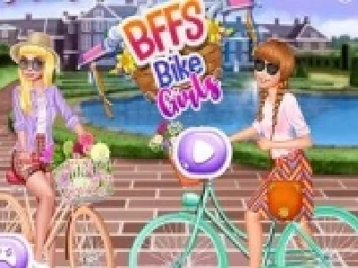 bff fetele pe bicicleta