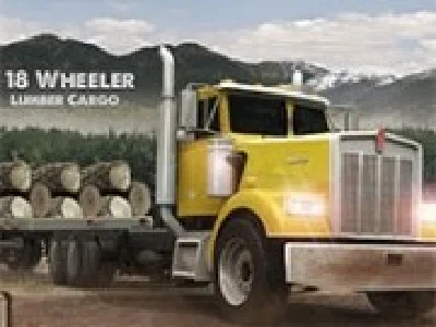 camion cu 18 roti la carat de lemn