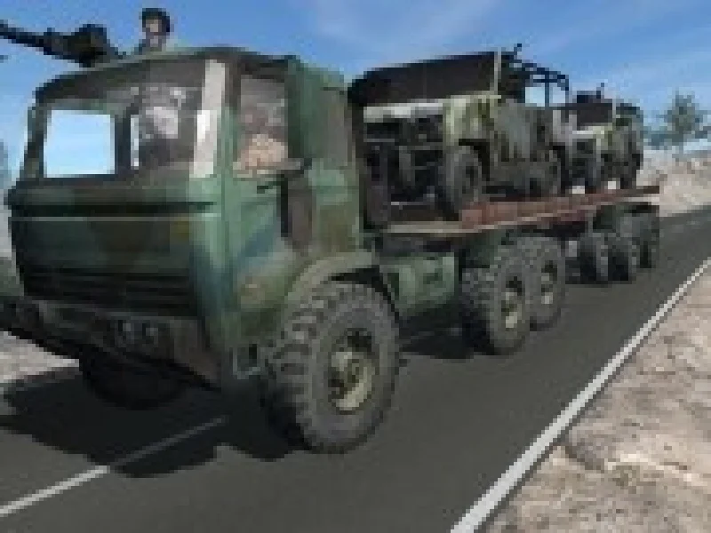 camion de armata cu remorca