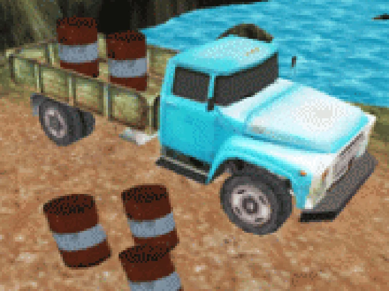camioneta 3d de carat butoaie toxice