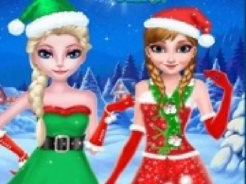 coafura de craciun cu surorile frozen