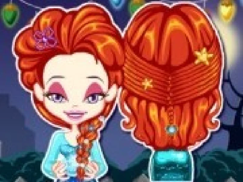 coafuri impletit cu elsa de halloween