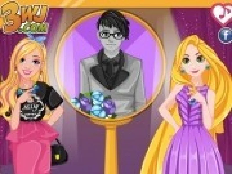 competitia dragostei cu rapunzel si barbie