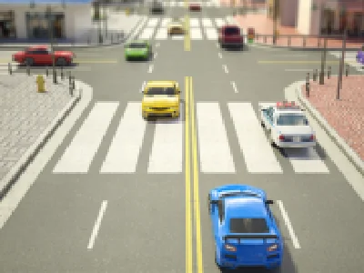 condus 3d in trafic