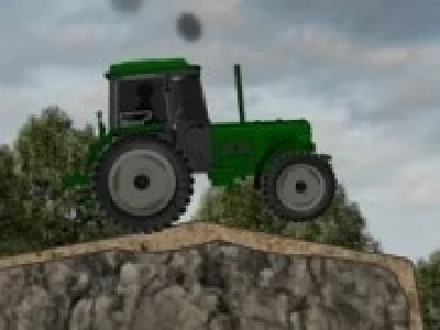 condus tractor in cursa pe teren accidentat