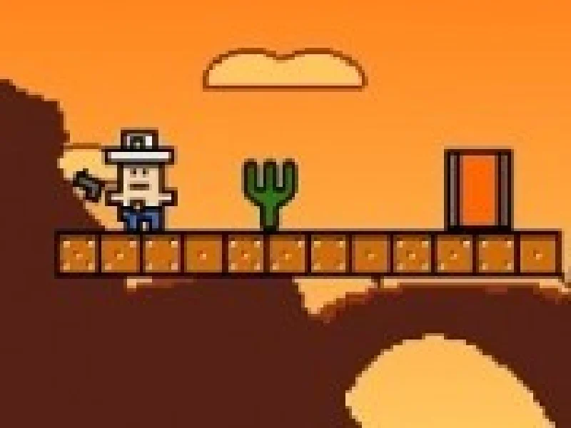 cowboy pixelat impusca la tinta