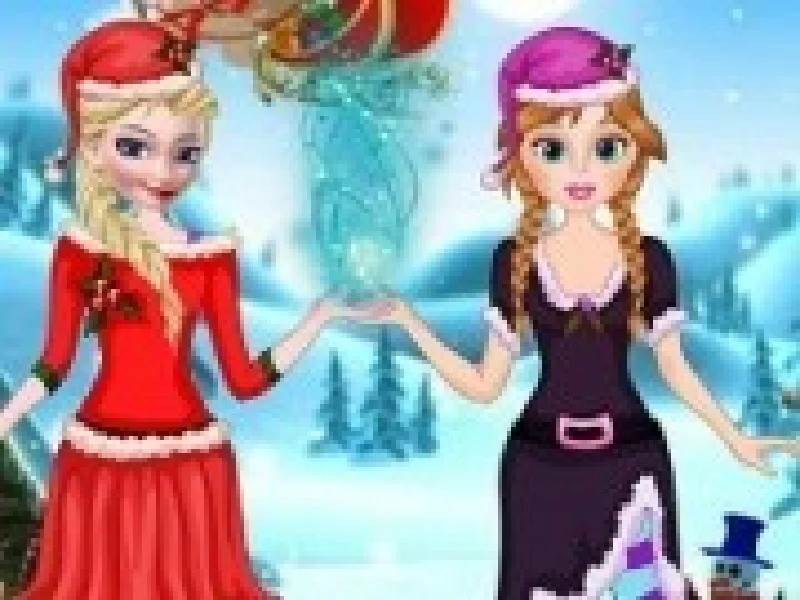 craciun cu elsa si anna din regatul de gheata