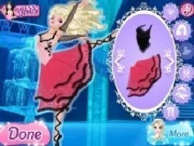 balerina elsa de imbracat