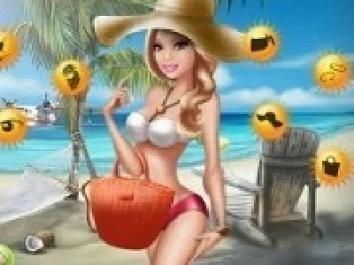 barbie imbracat pe plaja