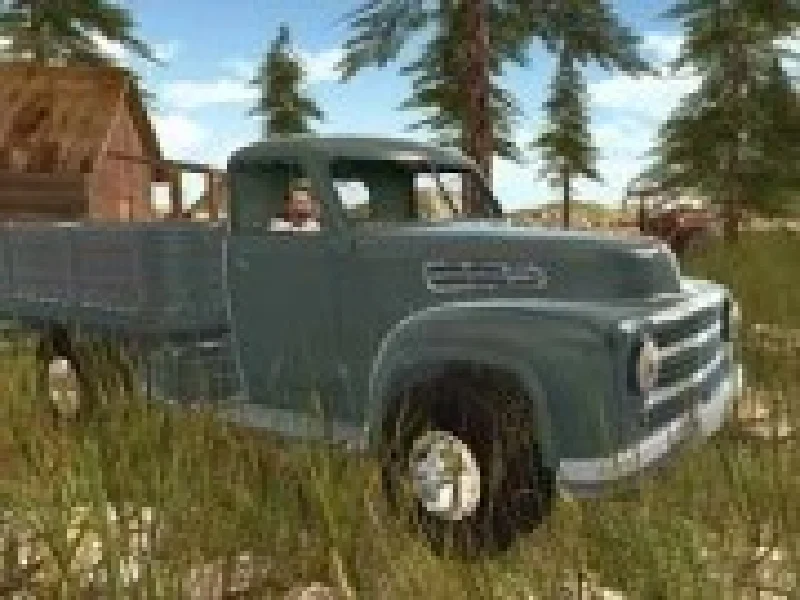 camion 3d rus de carat lemne