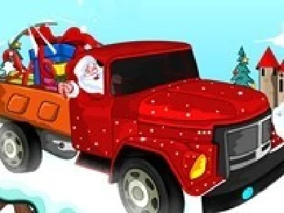camionul de cadouri a lui santa