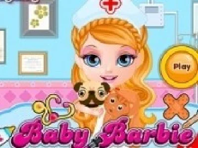 doctor veterinar bebelusa barbie