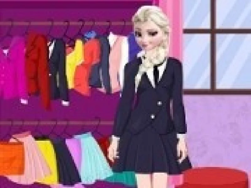 elsa in uniforma de scoala