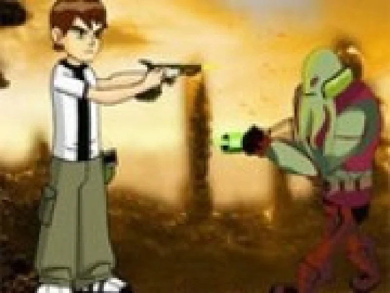impuscaturi cu Ben 10 contra robotilor