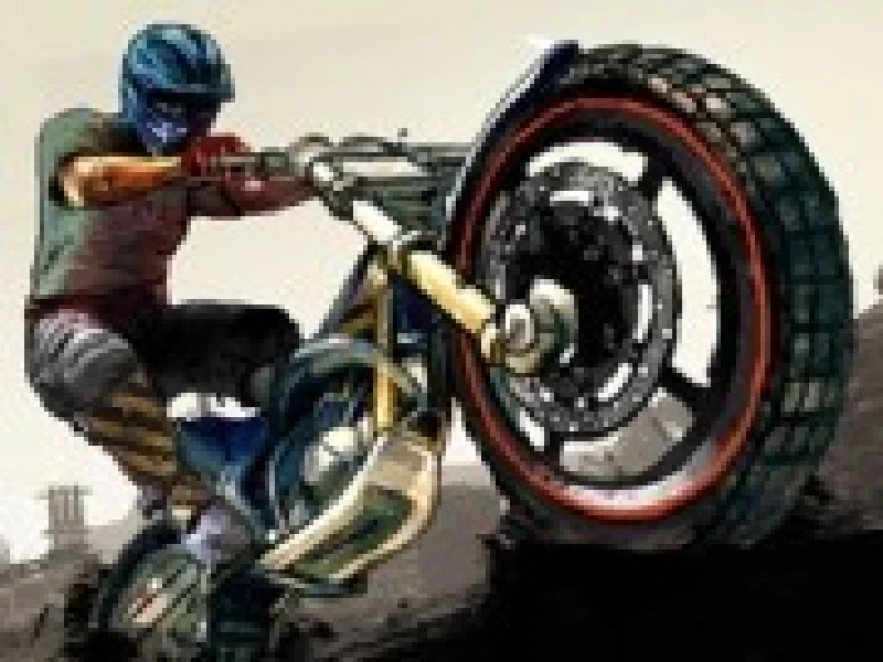 intreceri cu motociclete in pustiu