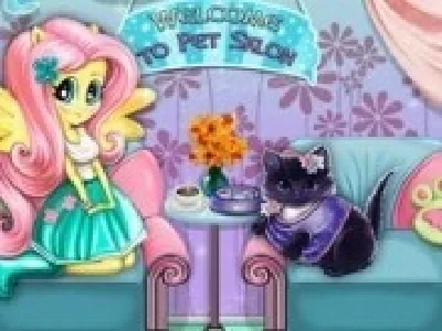 micuta ponei fluttershy ingrijeste pisica