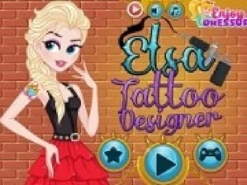 printesa elsa la salonul de tatuaj