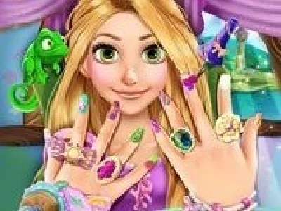 rapunzel in salon de manichiura