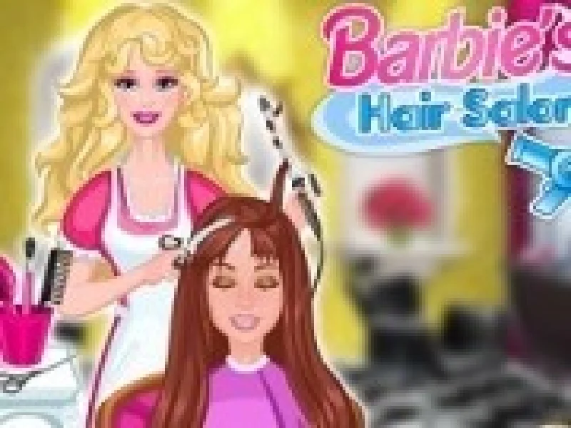 salonul de coafura moderna cu barbie