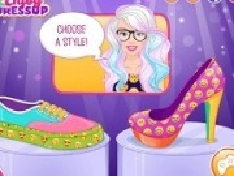 designer pantofi emoji cu barbie