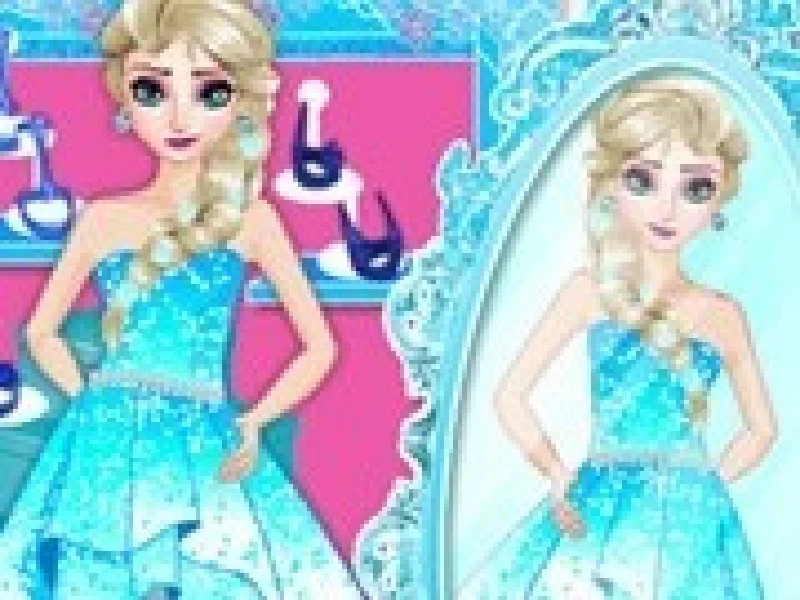 elsa din frozen la cumparaturi
