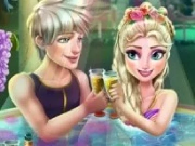 elsa distractie la piscina cu jack frost