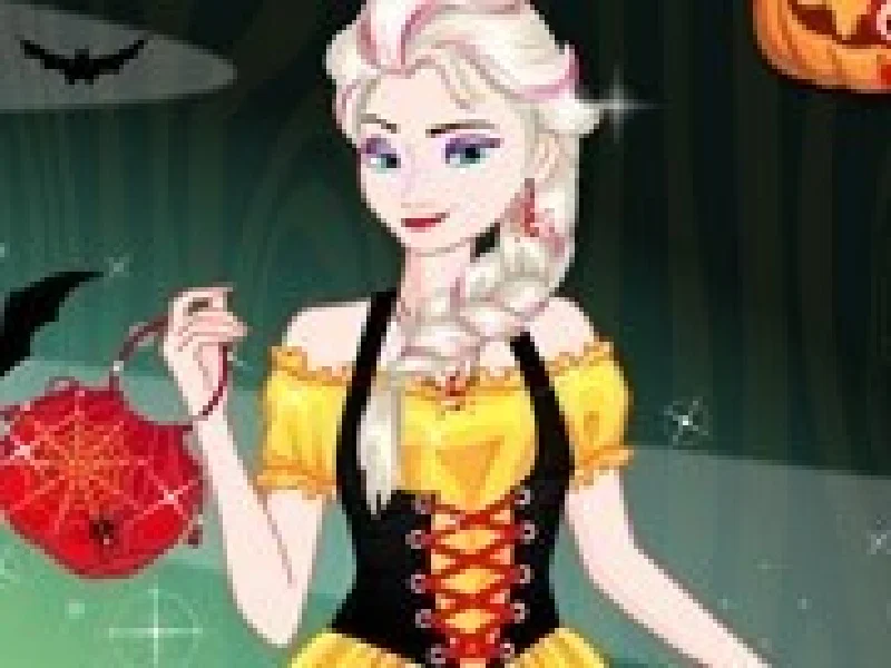 elsa imbracat de halloween