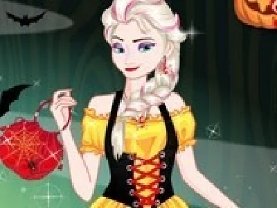 elsa imbracat de halloween