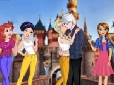 elsa si jack frost in sarutul iubirii