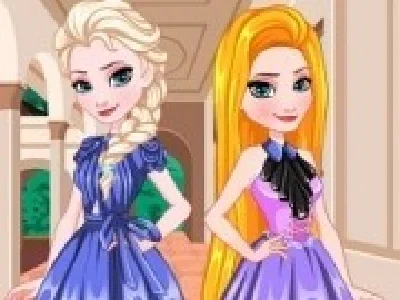 elsa si rapunzel in haine asemanatoare