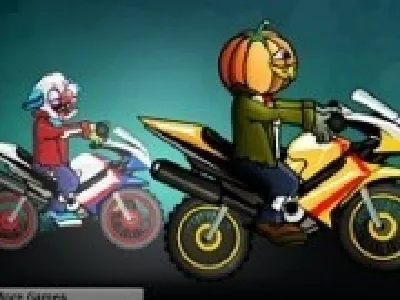 fantome halloween pe motociclete de curse