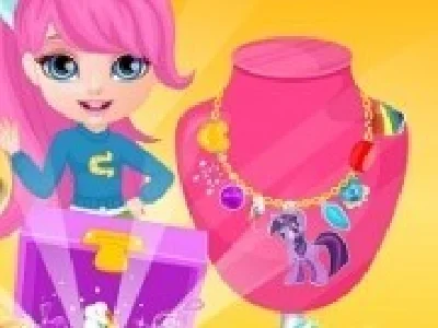 fetita barbie creeaza coliere micul meu ponei