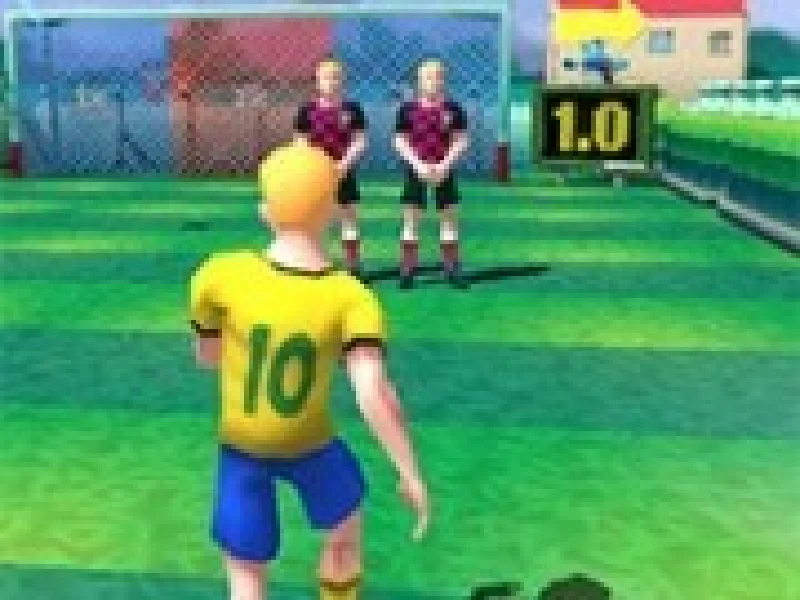 fotbal 3d de suturi pe poarta cu tinta