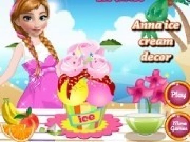 frumoasa anna decoreaza inghetata
