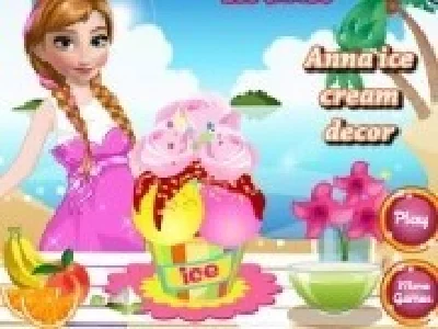 frumoasa anna decoreaza inghetata